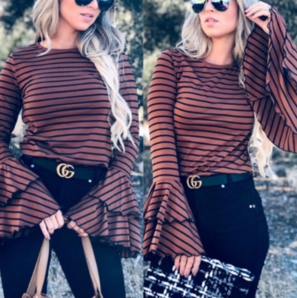 Bell sleeve boho top